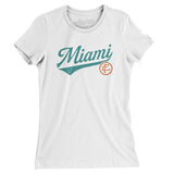 Miami Vintage Script Women's T-Shirt-Allegiant Goods Co. Vintage Sports Apparel