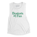 Boston's Number 1 Fan Women's Flowey Scoopneck Muscle Tank-Allegiant Goods Co. Vintage Sports Apparel