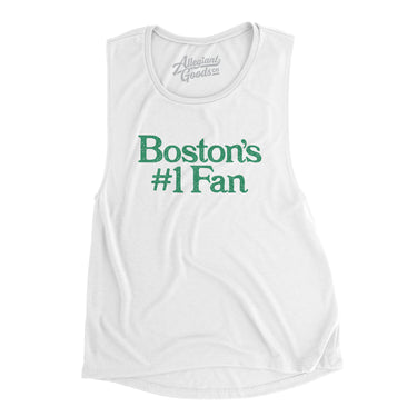 Boston's Number 1 Fan Women's Flowey Scoopneck Muscle Tank-Allegiant Goods Co. Vintage Sports Apparel
