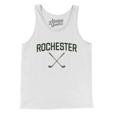 Rochester Golf Men/Unisex Tank Top-White-Allegiant Goods Co. Vintage Sports Apparel