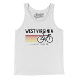 West Virginia Cycling Men/Unisex Tank Top-White-Allegiant Goods Co. Vintage Sports Apparel