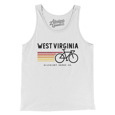 West Virginia Cycling Men/Unisex Tank Top-White-Allegiant Goods Co. Vintage Sports Apparel