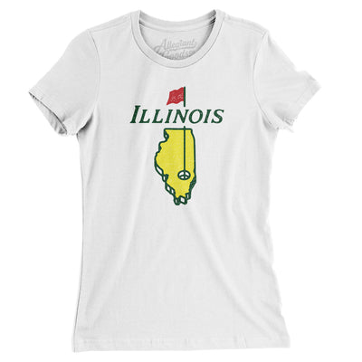 Illinois Golf Women's T-Shirt-White-Allegiant Goods Co. Vintage Sports Apparel
