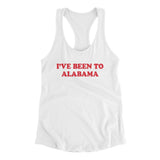 I've Been To Alabama Women's Racerback Tank-White-Allegiant Goods Co. Vintage Sports Apparel