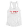 I've Been To Alabama Women's Racerback Tank-White-Allegiant Goods Co. Vintage Sports Apparel