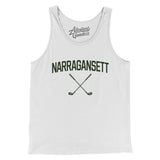Narragansett Golf Men/Unisex Tank Top-White-Allegiant Goods Co. Vintage Sports Apparel
