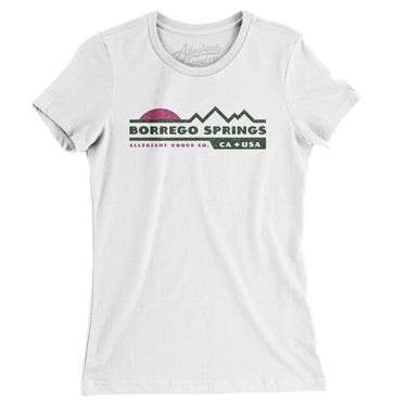 Borrego Springs Mountain Sunset Women's T-Shirt-White-Allegiant Goods Co. Vintage Sports Apparel