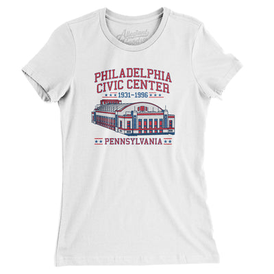 Philadelphia Civic Center Women's T-Shirt-White-Allegiant Goods Co. Vintage Sports Apparel