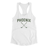 Phoenix Golf Women's Racerback Tank-White-Allegiant Goods Co. Vintage Sports Apparel