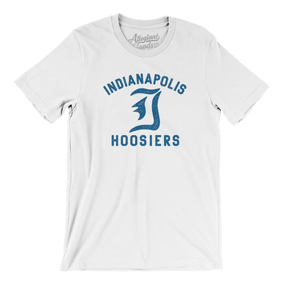 Indianapolis Hoosiers Men/Unisex T-Shirt-White-Allegiant Goods Co. Vintage Sports Apparel