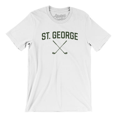 St. George Golf Men/Unisex T-Shirt-White-Allegiant Goods Co. Vintage Sports Apparel