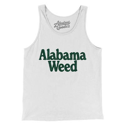 Alabama Weed Men/Unisex Tank Top-White-Allegiant Goods Co. Vintage Sports Apparel