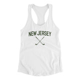 New Jersey Golf Women's Racerback Tank-White-Allegiant Goods Co. Vintage Sports Apparel