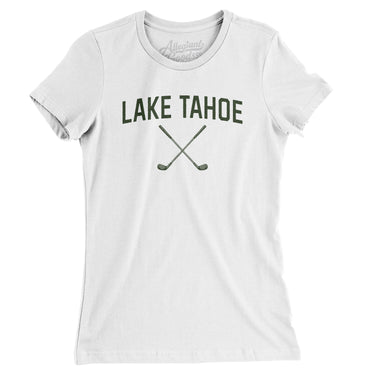 Lake Tahoe Golf Women's T-Shirt-White-Allegiant Goods Co. Vintage Sports Apparel