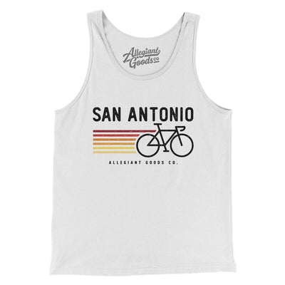 San Antonio Cycling Men/Unisex Tank Top-White-Allegiant Goods Co. Vintage Sports Apparel