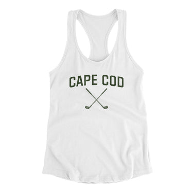Cape Cod Golf Women's Racerback Tank-White-Allegiant Goods Co. Vintage Sports Apparel