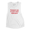 There's No Place Like Chicago Women's Flowey Scoopneck Muscle Tank-White-Allegiant Goods Co. Vintage Sports Apparel