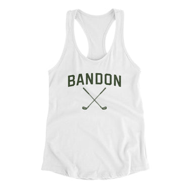 Bandon Golf Women's Racerback Tank-White-Allegiant Goods Co. Vintage Sports Apparel