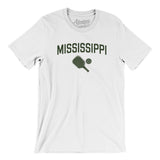 Mississippi Pickleball Men/Unisex T-Shirt-White-Allegiant Goods Co. Vintage Sports Apparel