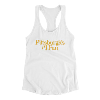 Pittsburgh's Number 1 Fan Women's Racerback Tank-Allegiant Goods Co. Vintage Sports Apparel