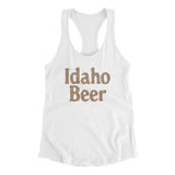 Idaho Beer Women's Racerback Tank-White-Allegiant Goods Co. Vintage Sports Apparel