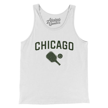 Chicago Pickleball Men/Unisex Tank Top-White-Allegiant Goods Co. Vintage Sports Apparel