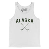 Alaska Golf Men/Unisex Tank Top-White-Allegiant Goods Co. Vintage Sports Apparel