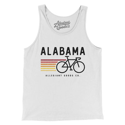 Alabama Cycling Men/Unisex Tank Top-White-Allegiant Goods Co. Vintage Sports Apparel