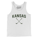 Kansas Golf Men/Unisex Tank Top-White-Allegiant Goods Co. Vintage Sports Apparel