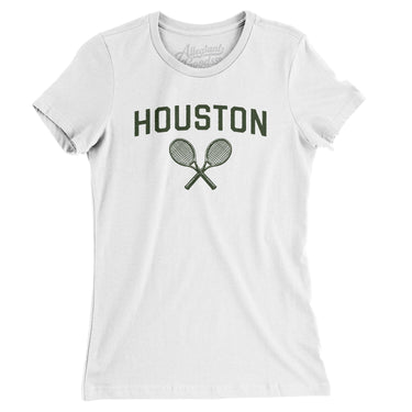 Houston Tennis Women's T-Shirt-White-Allegiant Goods Co. Vintage Sports Apparel