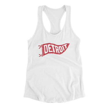 Detroit Pennant Women's Racerback Tank-Allegiant Goods Co. Vintage Sports Apparel