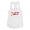 Detroit Pennant Women's Racerback Tank-White-Allegiant Goods Co. Vintage Sports Apparel
