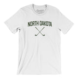 North Dakota Golf Men/Unisex T-Shirt-White-Allegiant Goods Co. Vintage Sports Apparel
