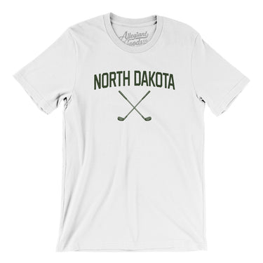 North Dakota Golf Men/Unisex T-Shirt-White-Allegiant Goods Co. Vintage Sports Apparel