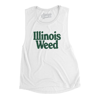 Illinois Weed Women's Flowey Scoopneck Muscle Tank-Allegiant Goods Co. Vintage Sports Apparel