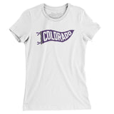 Colorado Pennant Women's T-Shirt-White-Allegiant Goods Co. Vintage Sports Apparel