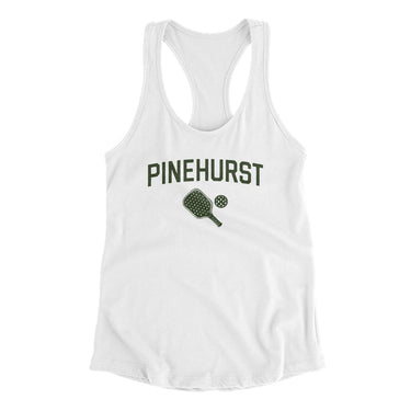 Pinehurst Pickleball Women's Racerback Tank-White-Allegiant Goods Co. Vintage Sports Apparel