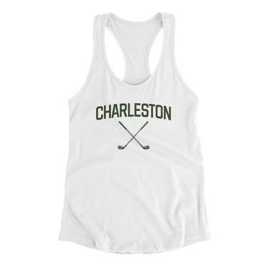 Charleston Golf Women's Racerback Tank-White-Allegiant Goods Co. Vintage Sports Apparel