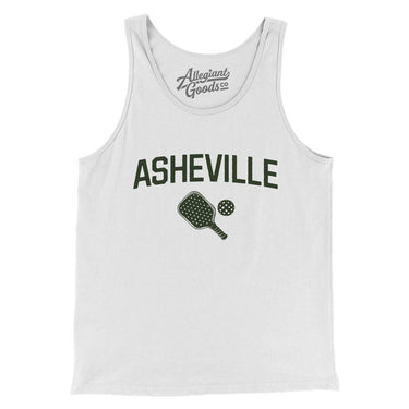 Asheville Pickleball Men/Unisex Tank Top-White-Allegiant Goods Co. Vintage Sports Apparel