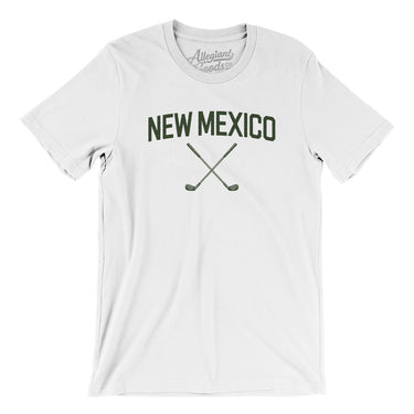 New Mexico Golf Men/Unisex T-Shirt-White-Allegiant Goods Co. Vintage Sports Apparel