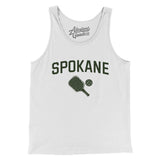 Spokane Pickleball Men/Unisex Tank Top-White-Allegiant Goods Co. Vintage Sports Apparel