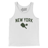 New York Pickleball Men/Unisex Tank Top-White-Allegiant Goods Co. Vintage Sports Apparel