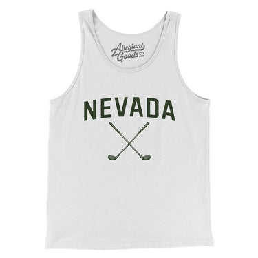 Nevada Golf Men/Unisex Tank Top-White-Allegiant Goods Co. Vintage Sports Apparel