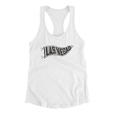 Las Vegas Pennant Women's Racerback Tank-Allegiant Goods Co. Vintage Sports Apparel