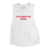 I've Been To Iowa Women's Flowey Scoopneck Muscle Tank-White-Allegiant Goods Co. Vintage Sports Apparel