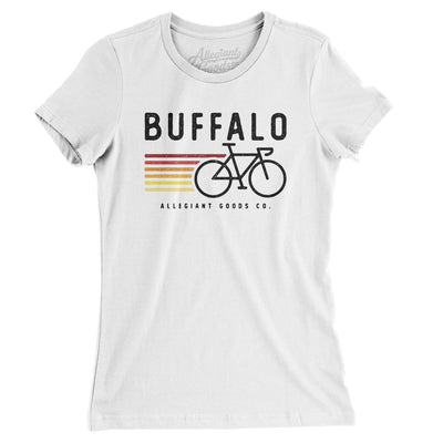 Buffalo Cycling Women's T-Shirt-White-Allegiant Goods Co. Vintage Sports Apparel