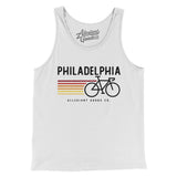 Philadelphia Cycling Men/Unisex Tank Top-White-Allegiant Goods Co. Vintage Sports Apparel