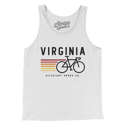 Virginia Cycling Men/Unisex Tank Top-White-Allegiant Goods Co. Vintage Sports Apparel