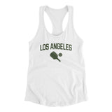 Los Angeles Pickleball Women's Racerback Tank-White-Allegiant Goods Co. Vintage Sports Apparel