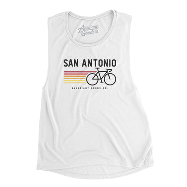 San Antonio Cycling Women's Flowey Scoopneck Muscle Tank-Allegiant Goods Co. Vintage Sports Apparel
